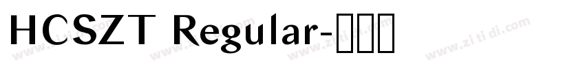 HCSZT Regular字体转换